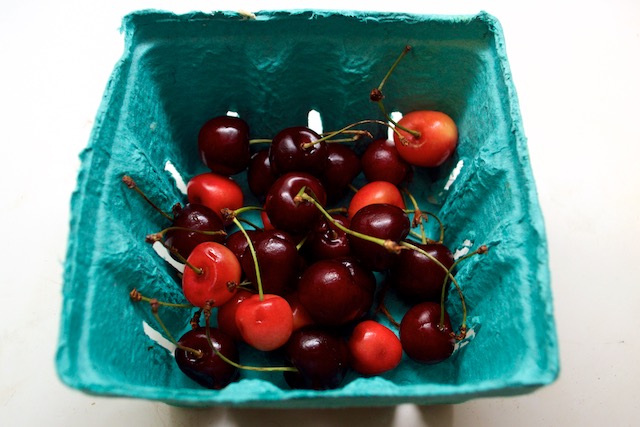 Cherries for Cherry Gooseberry Jam