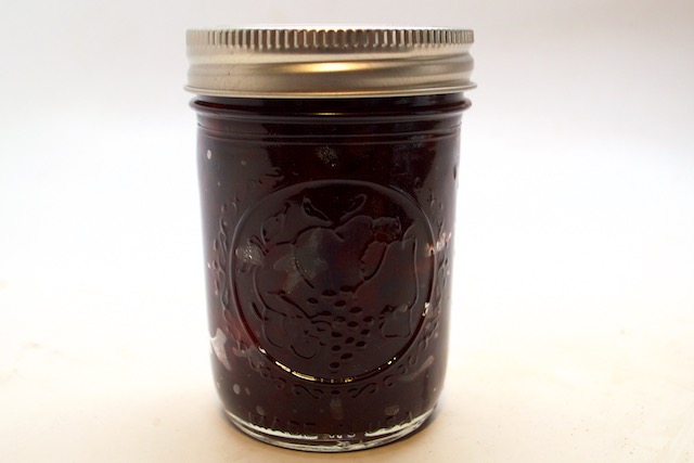 Cherry Gooseberry Jam in a Jar