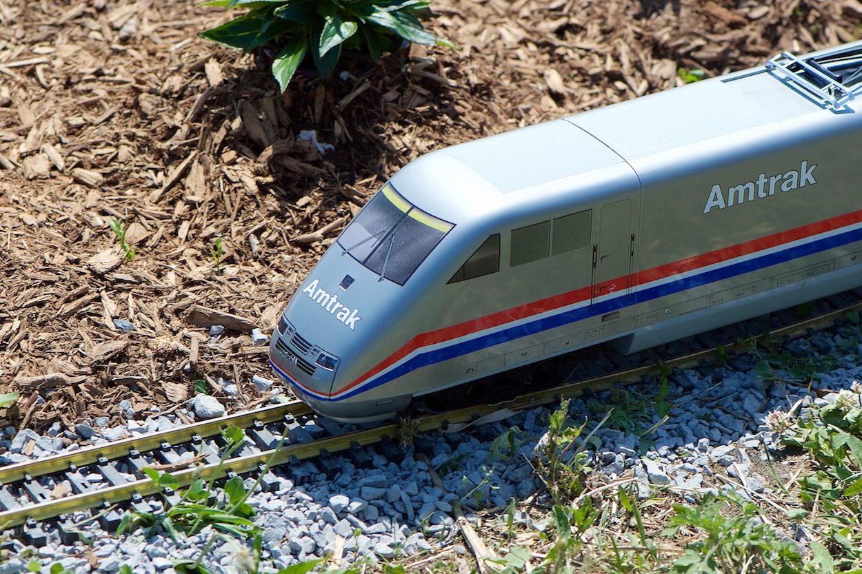 Detail of Model Train at World's Fair Train Show at Queens Botanical Garden