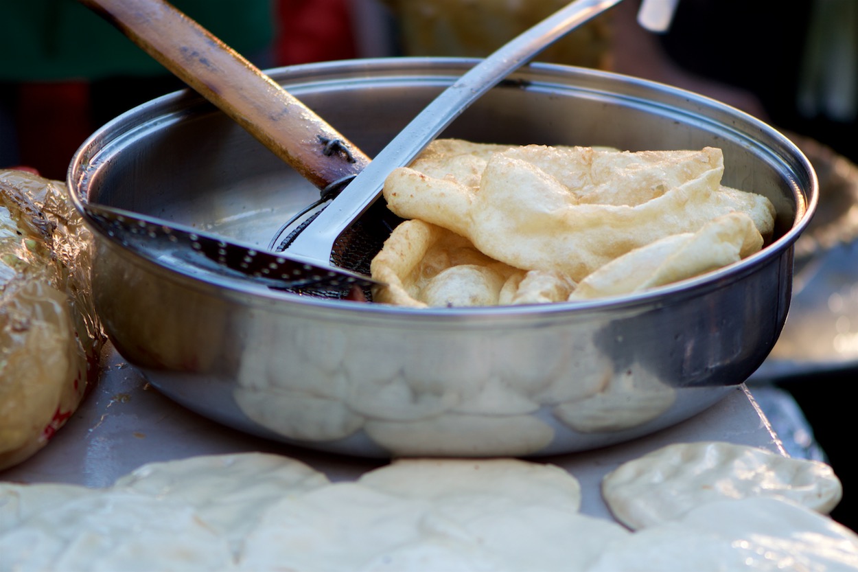 Poori at the Diwali Festival in Jackson
                     Heights, Queens