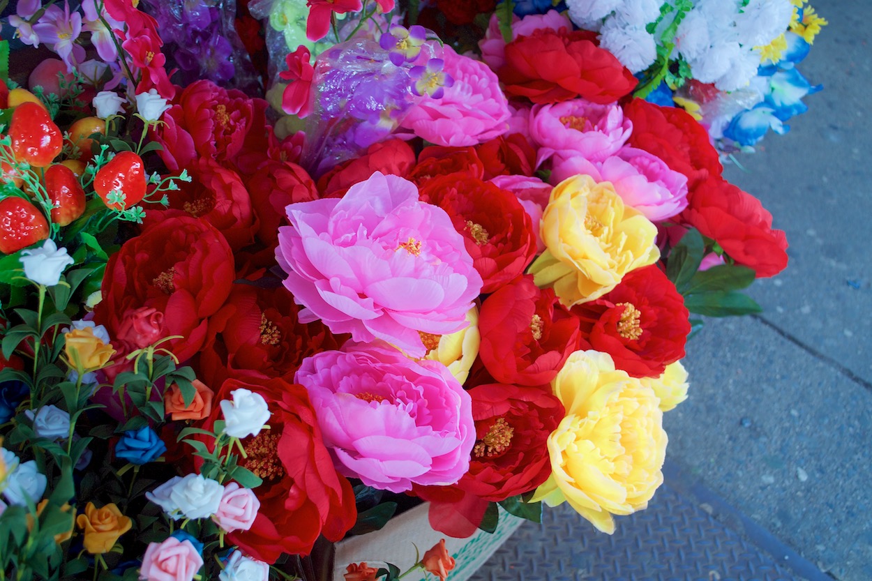 Fake Flowers Along Roosevelt Avenue