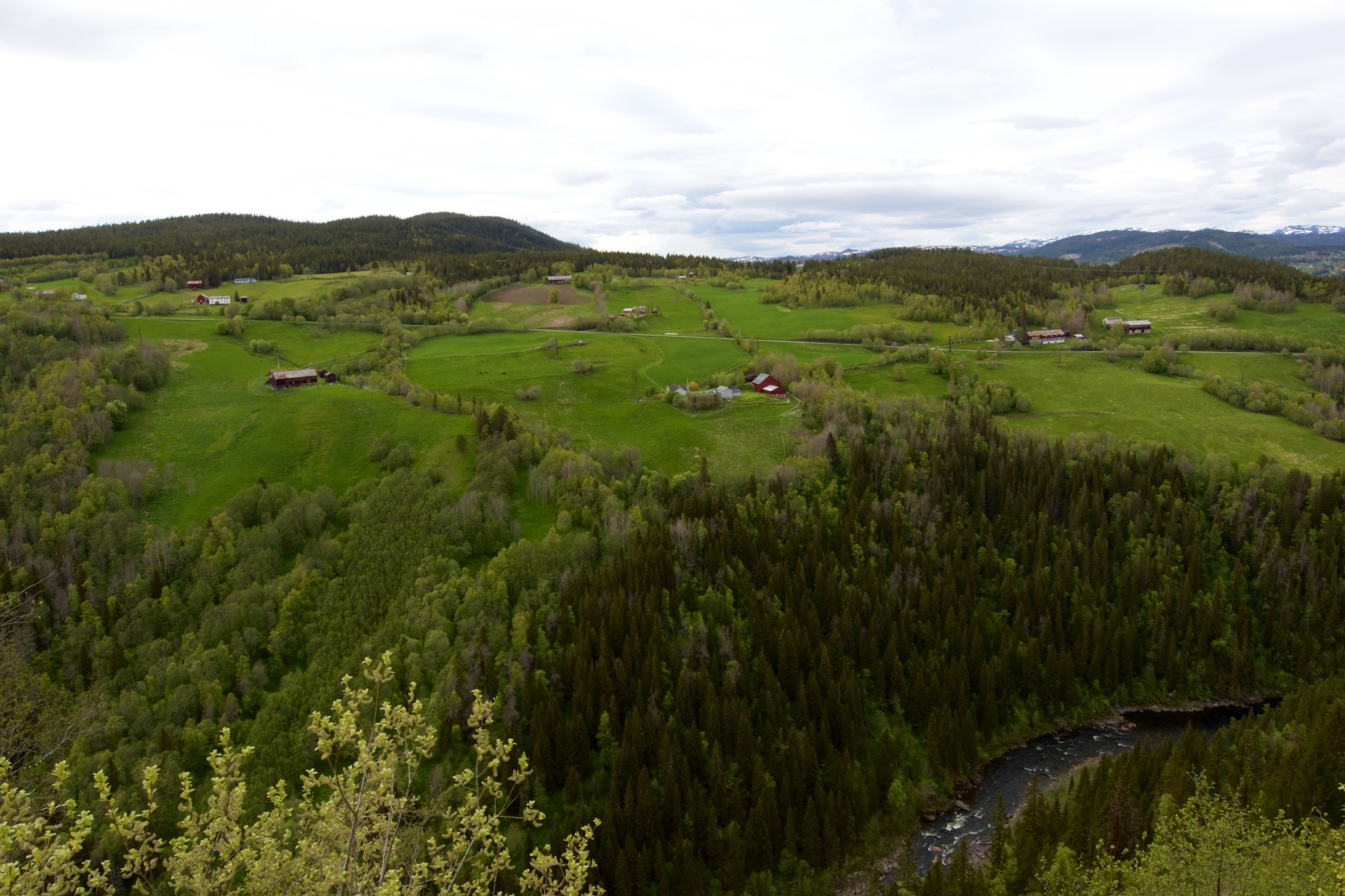 Valley landscape view in Berkaak, Norway