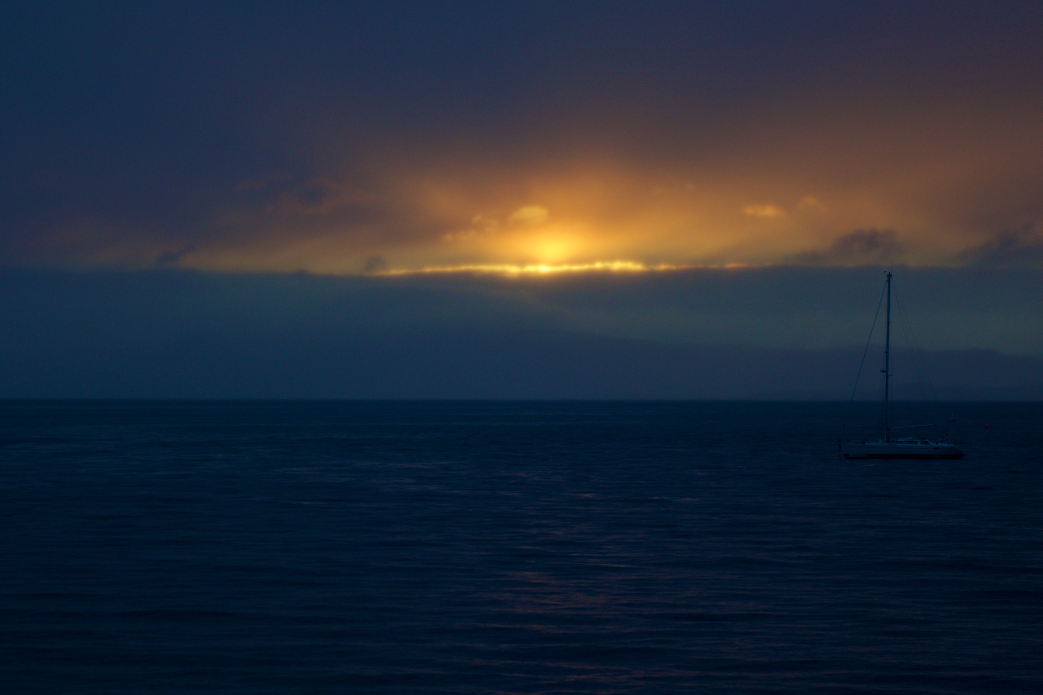 Sunset over the fjord in Hommelvik, Norway