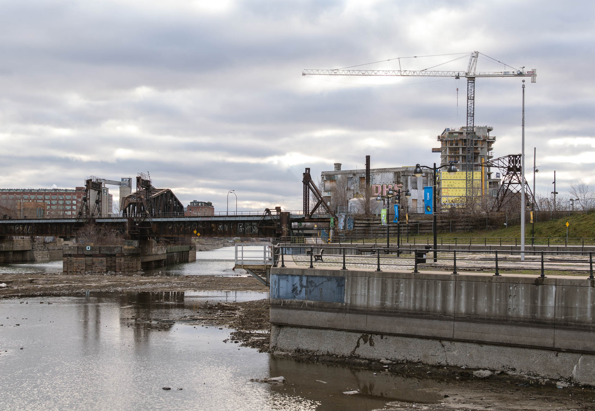 Along the Lachine Canal in Montreal, Canada