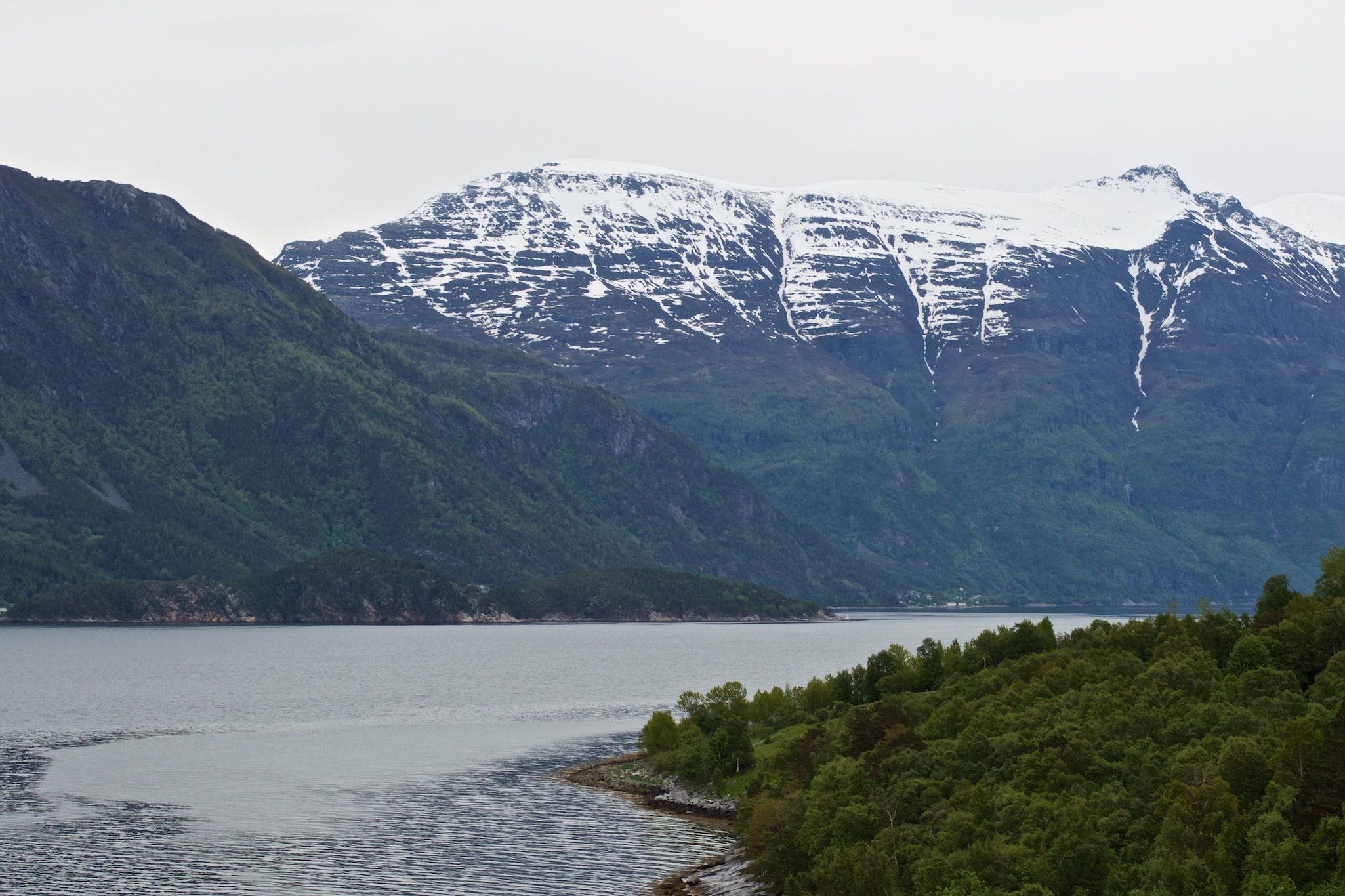 Fjord and Mountain in Loenset, Norway