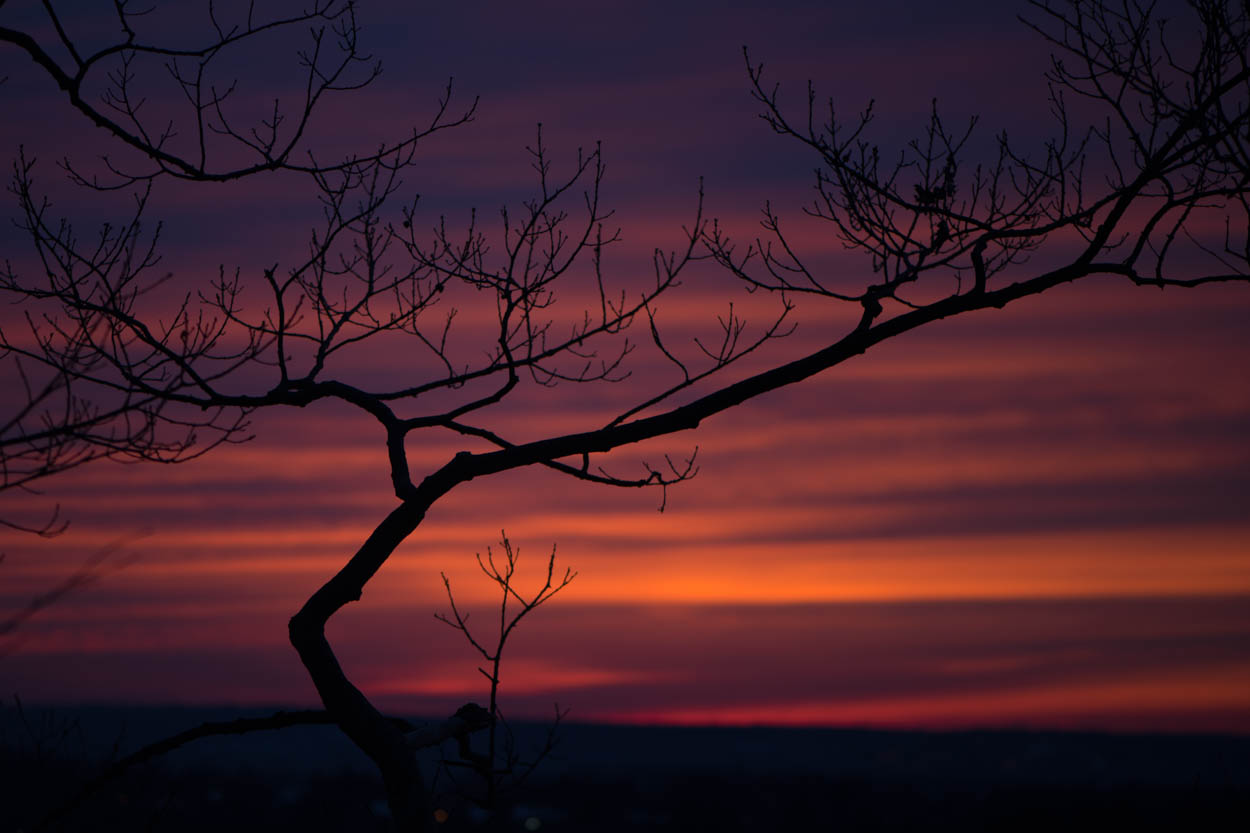 Sunset from East Rock Park in New Haven, Connecticut, USA