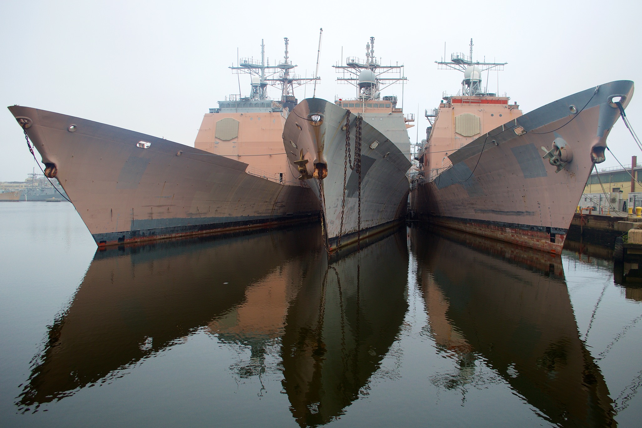 Ships in the Naval Yard in Philadelphia, Pennsylvania