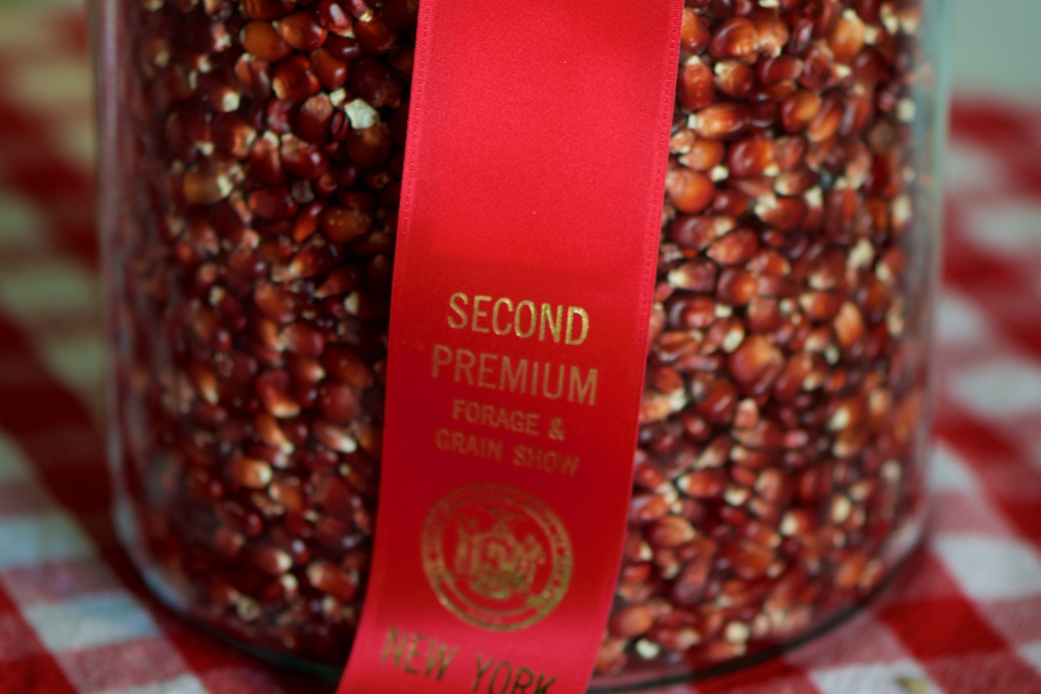 Ribbon Winning Grain at the New York State Fair in Syracuse, New York