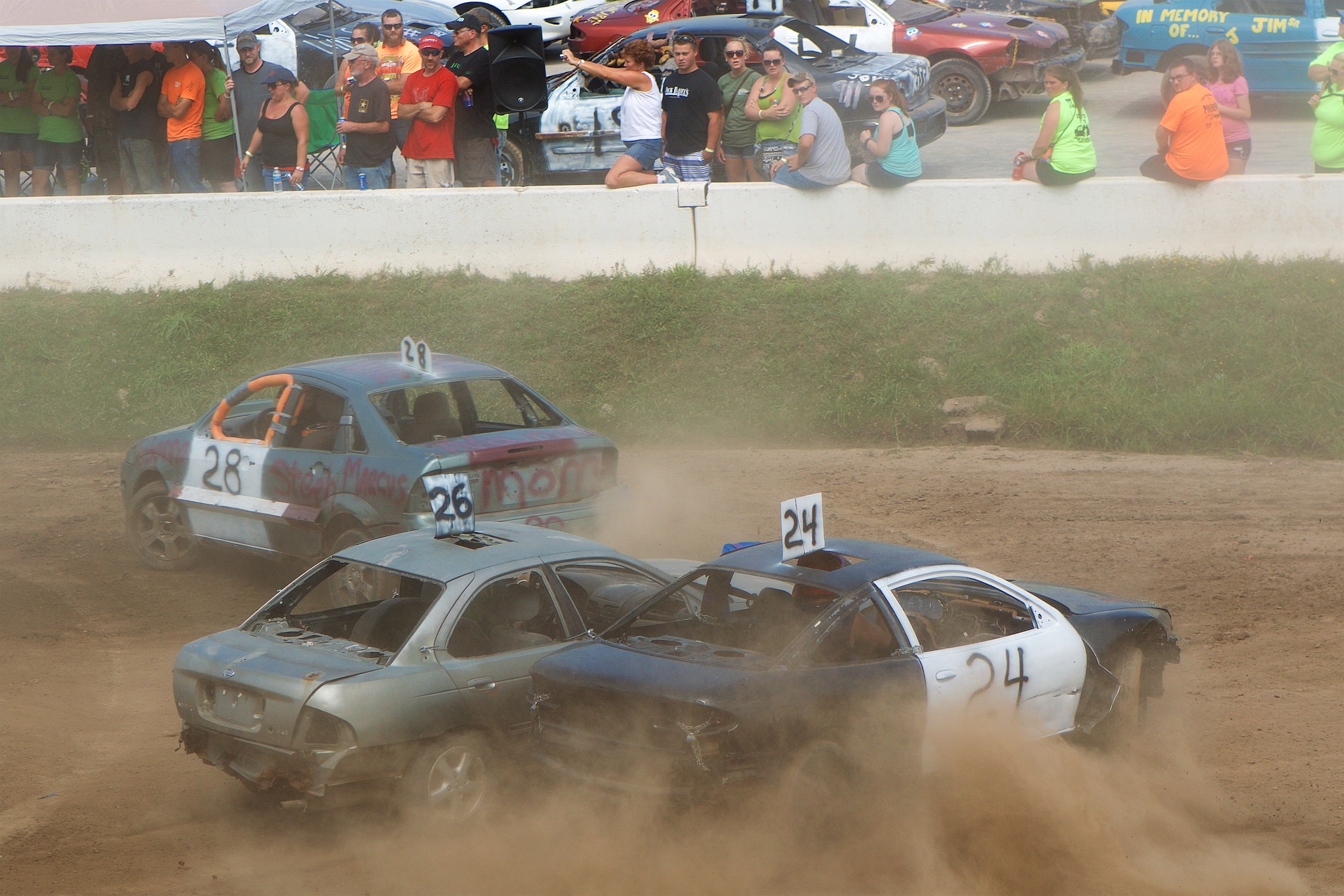 Demolition Derby at the New York State Fair in Syracuse, New York