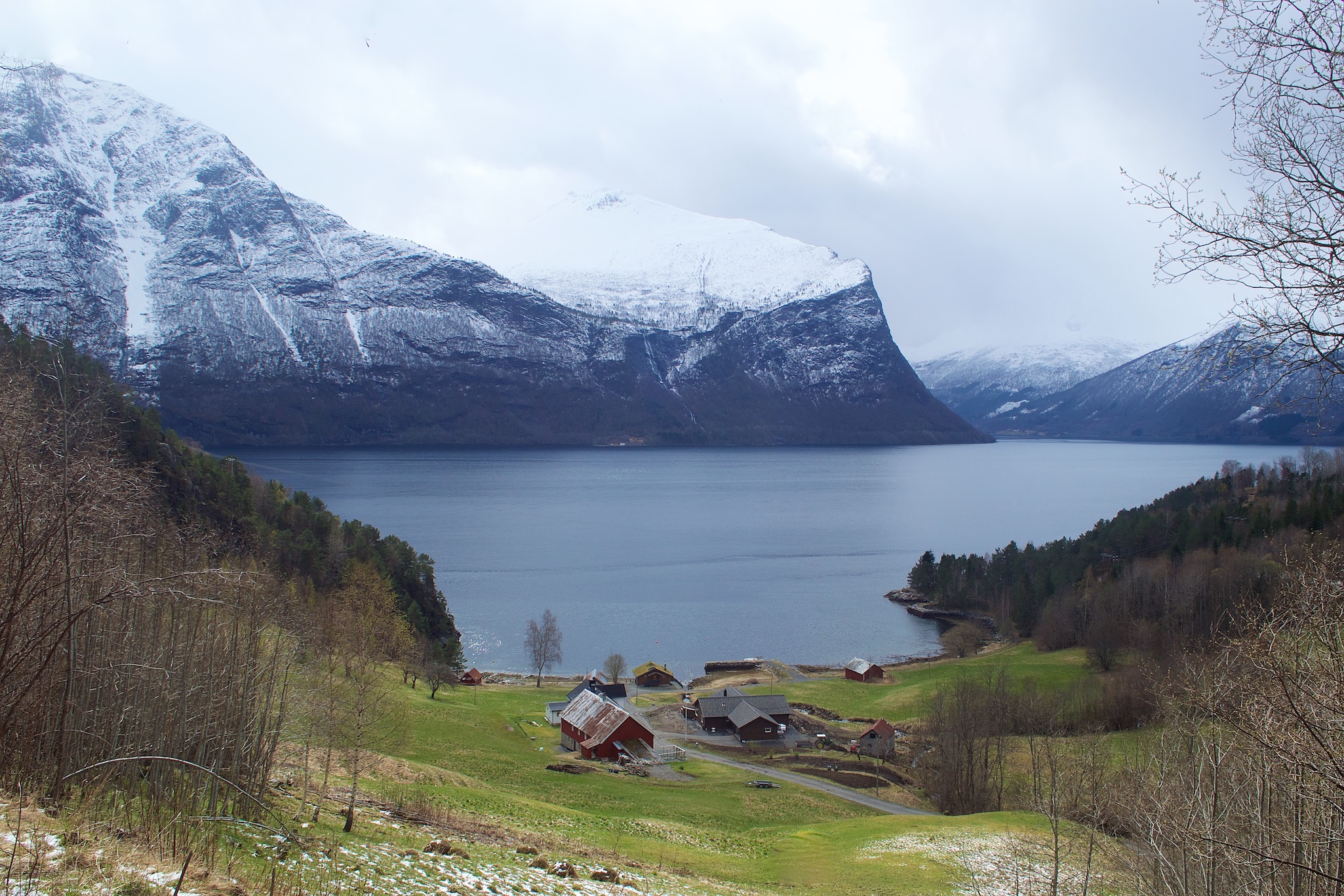 View of Trollveggen and fjord in Norway